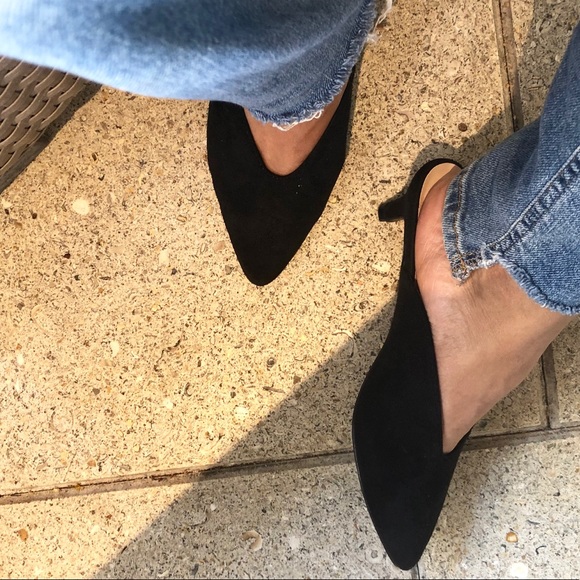 Women’s Pointy Toes Faux Suede Mules Shoes - Picture 7 of 7